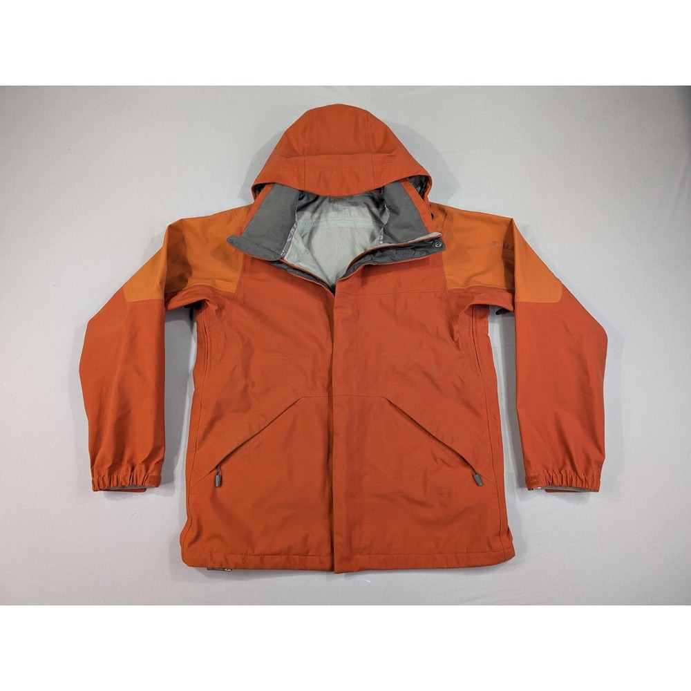 Vintage Y2K Salomon Jacket Mens Medium Orange Climapro Waterproof Gorpcore